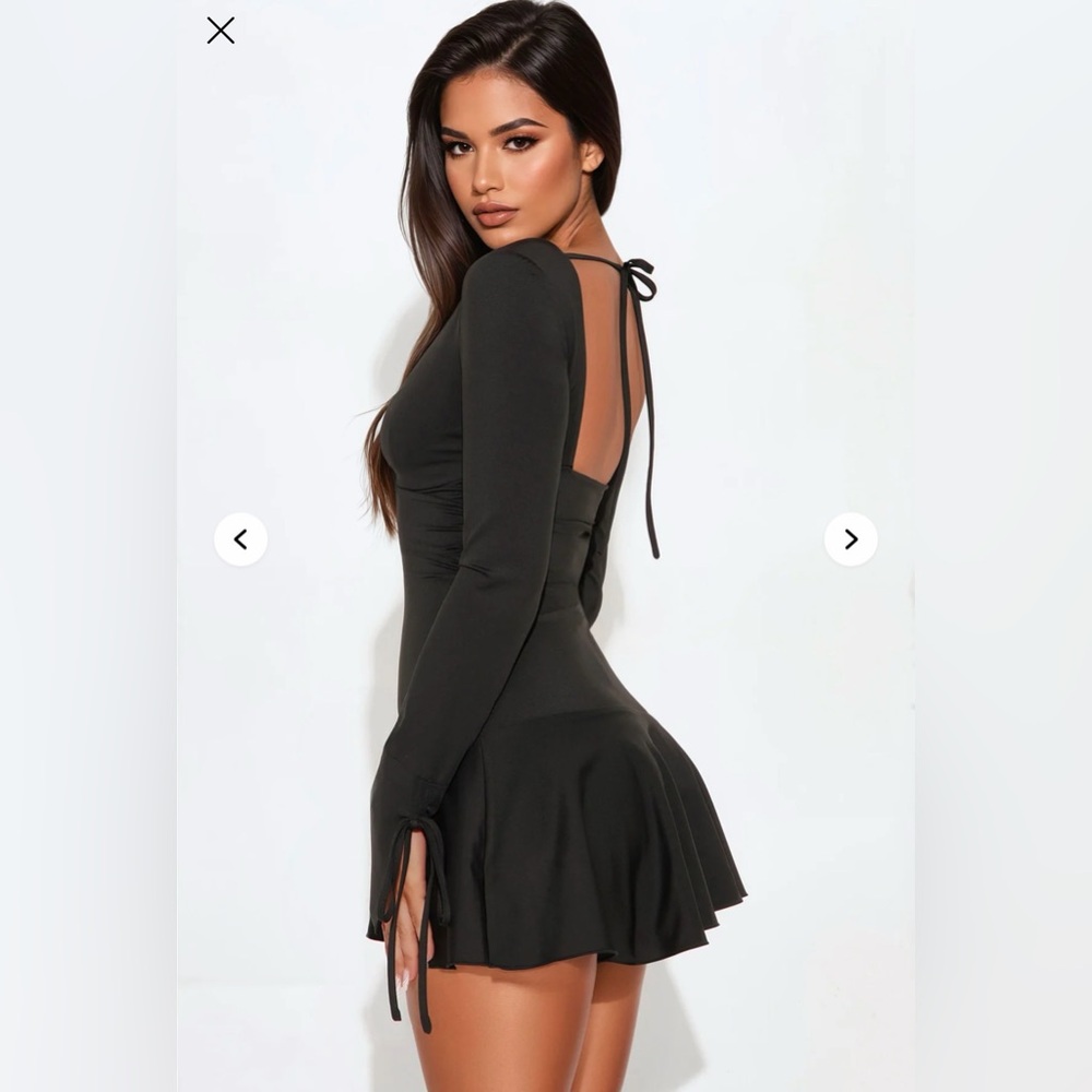 Fashion nova Perfect Sculpt Ruffle Mini Dress - Black - Picture 2 of 6